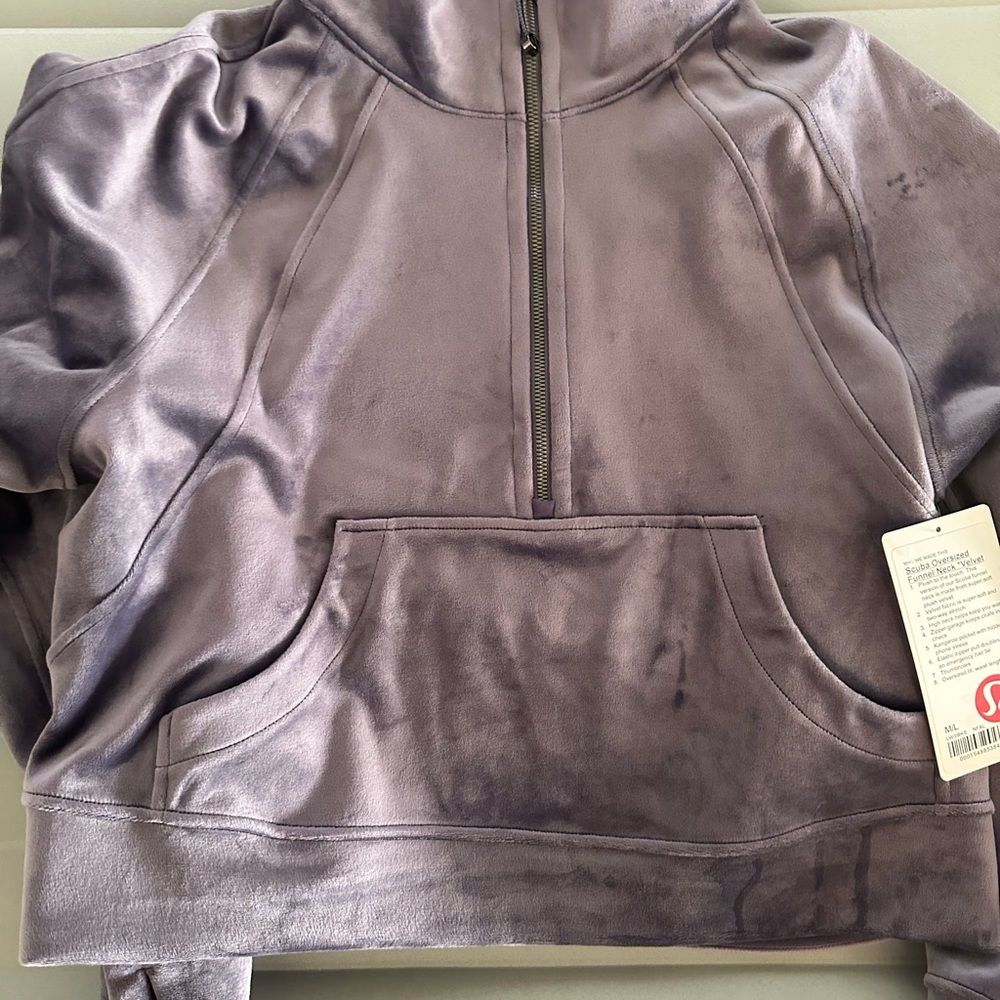 Lululemon Athletica Velvet Scuba Half Zip